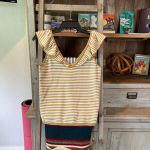 Madewell women’s Belhaven ruffle sweater tank size XS